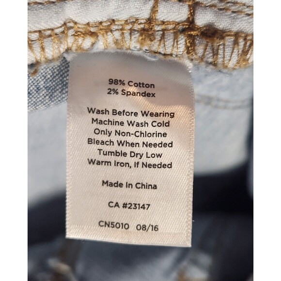 Talbots Boyfriend Jeans Womens 6 Blue Denim Stretch Straight Leg Mid Rise - Picture 10 of 12